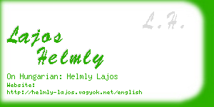 lajos helmly business card
